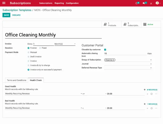 Software Sales Subscriptions Example